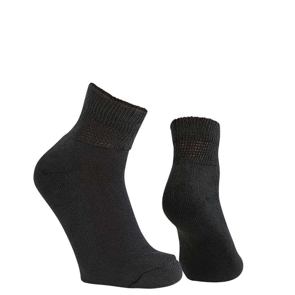 2 Pair Men's Circulatory - Diabetic Quarter Ankle Socks